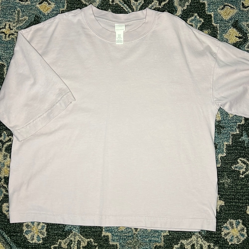 short sleeve lavender chunky tee